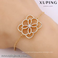 74361 Xuping wholesale jewelry manufacturer China luxury square flower geometric gold bracelet